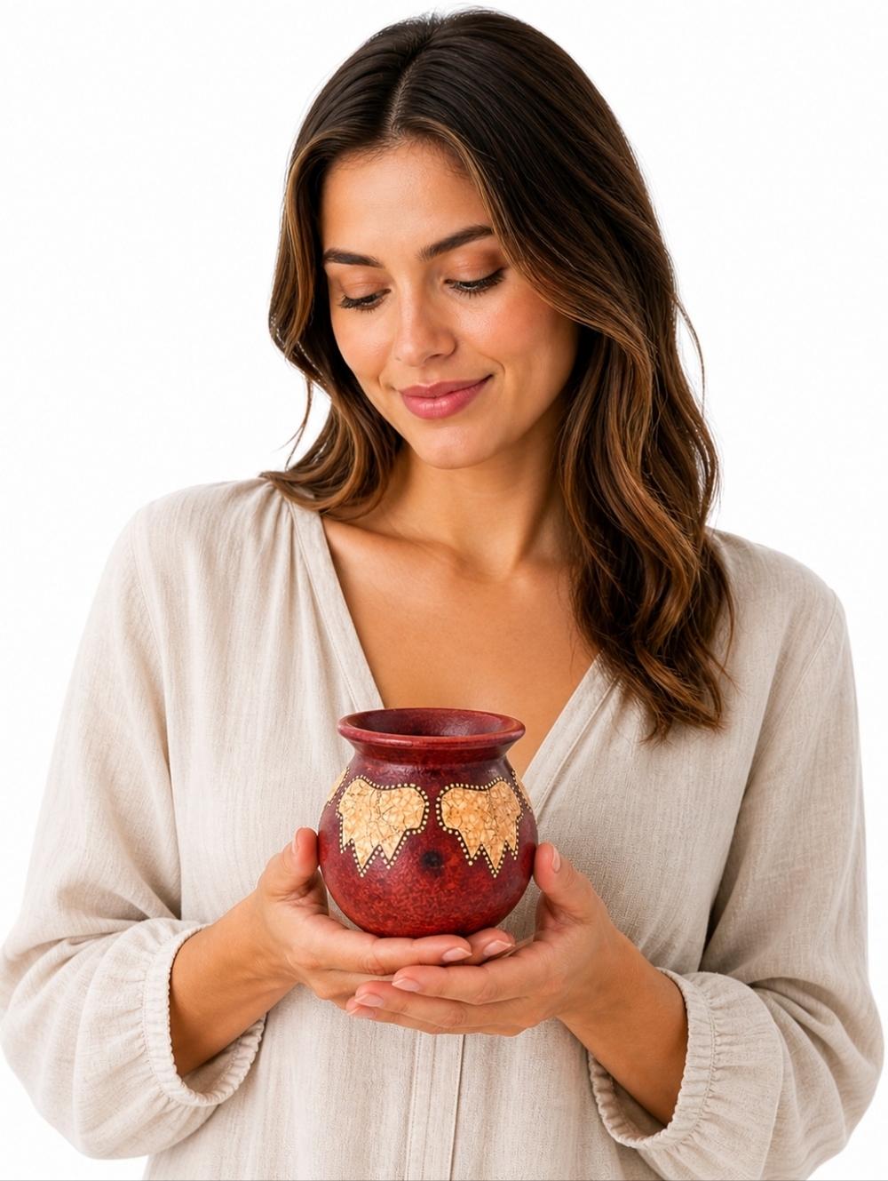 Rustic Red Clay Pottery Vase Terracotta Southwest Boho Decorative Decor